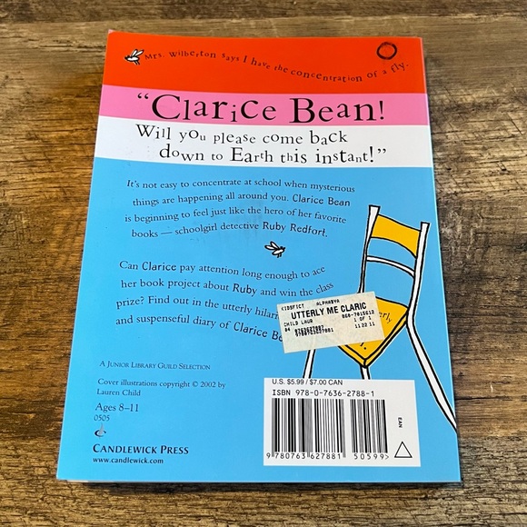 Utterly Me, Clarice Bean by Lauren Child Paperback Children’s Book - Picture 2 of 2